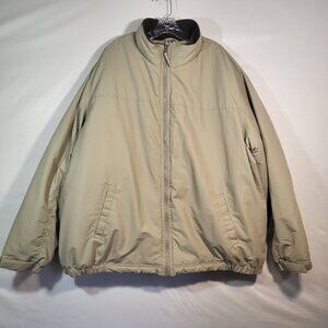 Athletic Works Men's Mock Neck Full Zip Jacket Size 3XL Barley Beige